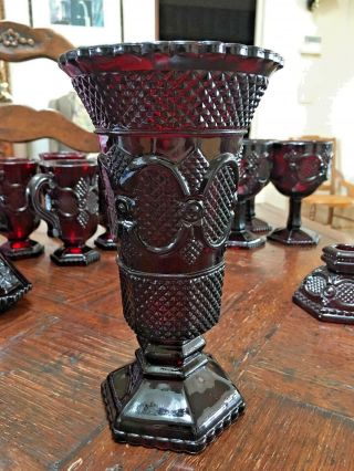 1876 Avon Cape Cod Cranberry 8 " Vase -