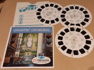 Vintage Viewmaster Coventry Cathedral England C - 291 View Master 3 Reels,  Sleeves