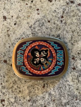1977 Kiss Aucoin Rock And Roll Over Belt Buckle Vintage Pacifica & Rare