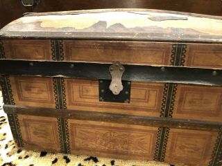 Antique Dome Top Trunk Victorian Child Doll Trunk