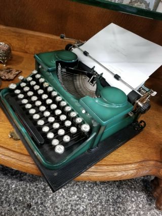 Green Vintage 1930 Royal Portable Typewriter Model P