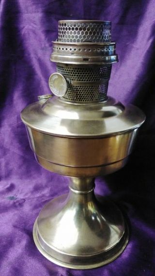 Vintage Brass Aladdin Paraffin Oil Lamp 12 " Tall 6 " Base