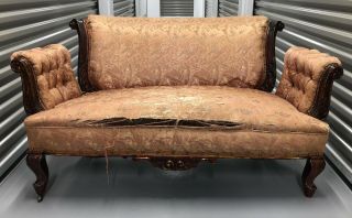 Antique Vintage 19th Century Victorian Parlor Sofa Love Seat
