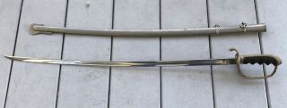 Vintage Us Military Navy Officers Dress Sword & Scabbard
