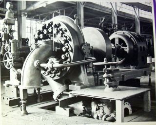 Vintage James Leffel Co Horizontal Scroll Case Turbine Photo - Springfield Ohio