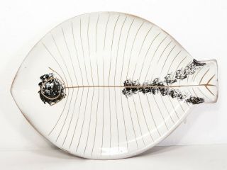 Large 15 " Lagardo Tackett Ceramic Art Pottery Fish Platter Plate Mid Century Vtg