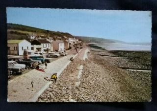 1960s Amroth Beach Vintage Vehicles Ice Cream Van Street Postcard Pembrokeshire