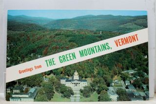 Vermont Vt Green Mountains Greetings Postcard Old Vintage Card View Standard Pc