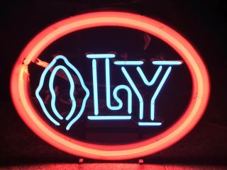 Rare Vintage Olympia Neon Beer Sign Bar Light Oly