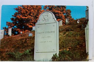 Vermont Vt Plymouth President Calvin Coolidge Burial Place Postcard Old Vintage