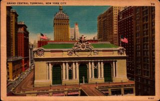 Vintage Postcard - Grand Central Terminal,  York City,  Ny Bk23