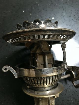 silver plate Hinks duplex oil lamp burner 3