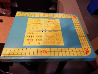 Vintage All - Luminum Metal Folding Game Table - Steeple Chase,  Card Games