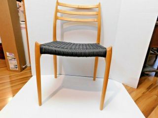 Vintage Model 78 Side Chair,  Designed By Niels Otto Møller,  By J.  L.  Møllers Møbe