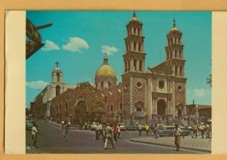 Vtg Postcard,  Cathedral,  Juarez City,  Mexico,  Mission Of Our Lady Of Guadalupe