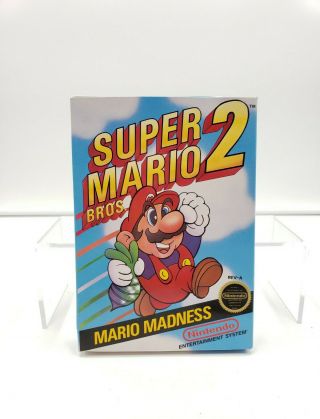 Mario Bros 2 Cib Nes Nintendo 1st Edition Black Seal Complete Box Vintage