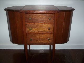 Vintage Martha Washington Sewing Cabinet 3 Drawers 2 Sides