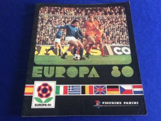 Rare Vintage Panini Europa 80 Football Sticker Album - Empty 1980