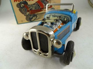 Vintage TN Japan Hot Rod Friction Car Piston Action Toy Tin Car Model w/ Box Old 3