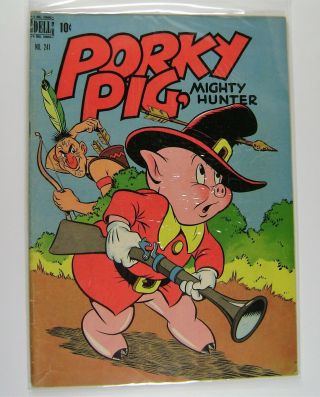 Dell Four - Color Comic Porky Pig 241 Mighty Hunter 1949