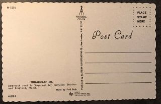 Vintage chrome postcard Sugarloaf USA Kingfield Maine ME Sign Gondola 2