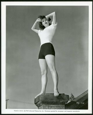Ava Gardner In Leggy Pin - Up Portrait Vintage 1947 Photo