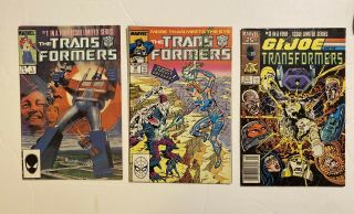 The Transformers 1 (sep 1984,  Marvel),  45 And Gi Joe Vs Transformers 3