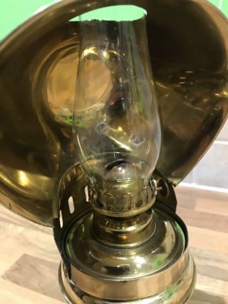 Vintage Brass Ships Captains Chart Table Oil Lamp Maritime Marine Boat Nautical 3