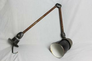 Vintage Memlite Machinist Engineers Angle Lamp Industrial Metal Bench Light Rare