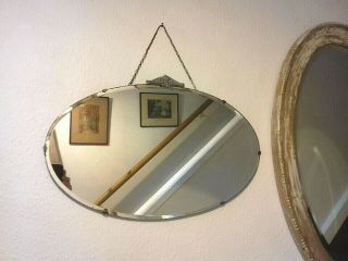 Lovely Vintage Frameless Art Deco Bevelled Edge Mirror