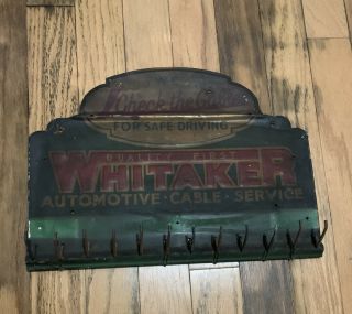 Vintage Whitaker Battery Cable Metal Display Rack Sign Gas Station.  Tlc