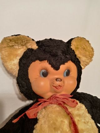 Vintage Rushton Rubber Face Chubby Tubby Doll Panda Bear Toy RARE 2