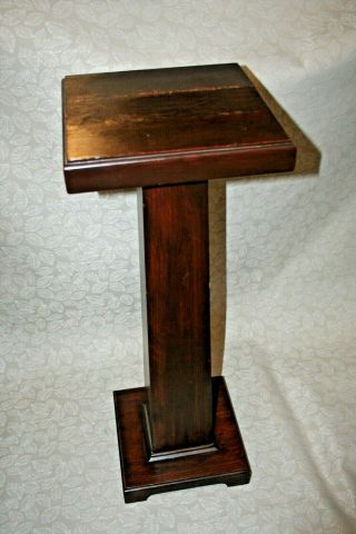 Antique Mission Style Quarter Sawn Oak 35 " Plant Stand Hall Table C.  1920