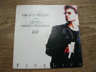 Vg,  George Michael / Queen / Lisa Stansfield - Five Live 7 " Ep Single