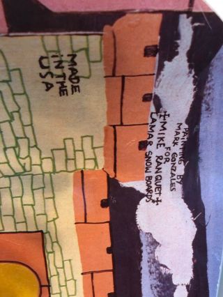 Vintage Lamar snowboard Castles art by Mark Gonzales for Mike Ranquet 2