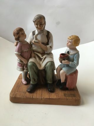 1979 The Toymaker Figurine By Norman Rockwell - Signed Rare