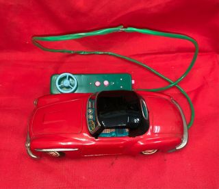 Vintage 1950 ' s Tin Mercedes Remote Control Toy Car Made In Japan Still 2