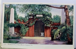 Virginia Va Mount Vernon George Washington Tomb Postcard Old Vintage Card View