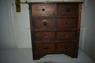 Victorian Small Scumbleglazed Pine Chest Of Drawers.