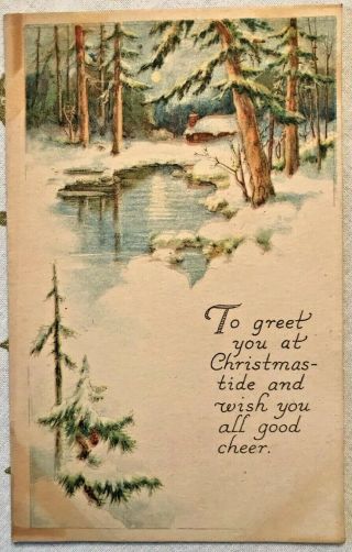 Vintage Christmas Postcard -,  The Gibson Art Co.