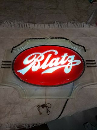 Rare,  Vintage,  Double Sided,  1950 " S,  Blatz Beer Light/sign,  18 X 13