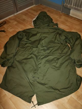 M65 SIZE MEDIUM US ARMY ECW FISHTAIL PARKA Vintage Mod Military Issue with Hood 2