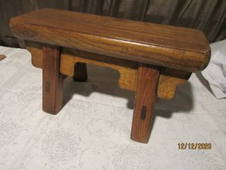 Antique Vintage Mission Oak Foot Stool Arts And Crafts Style