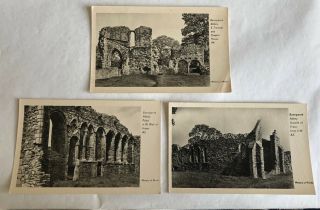Basingwerk Abbey,  North Wales,  Vintage Postcards,  Three,  Ministry Of