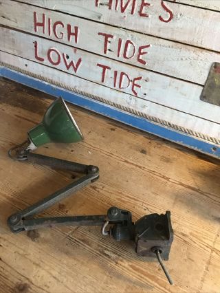 Vintage Edl Industrial Articulated Angle Work Bench Lamp