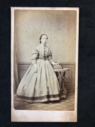 Victorian Carte De Visite Cdv: Lady: Full Length May: Woolwich