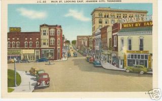Main St.  Looking East,  Johnson City,  Tennessee.  Tn Tenn
