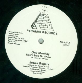 Jesse Rogers " One Monkey " 12 Dance Disco Soul Funk