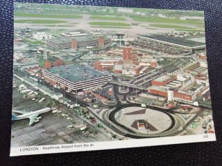 Vintage Postcard London Heathrow Airport From The Air