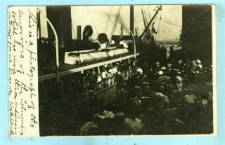 Vintage,  This Is A Photo Of The Survivors Of The Columbia,  Passenger Ship.